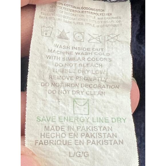 New England Patriots Pullover Hoodie Men’s Sz L Kangaroo Pockets Large Spell Out - Picture 4 of 4